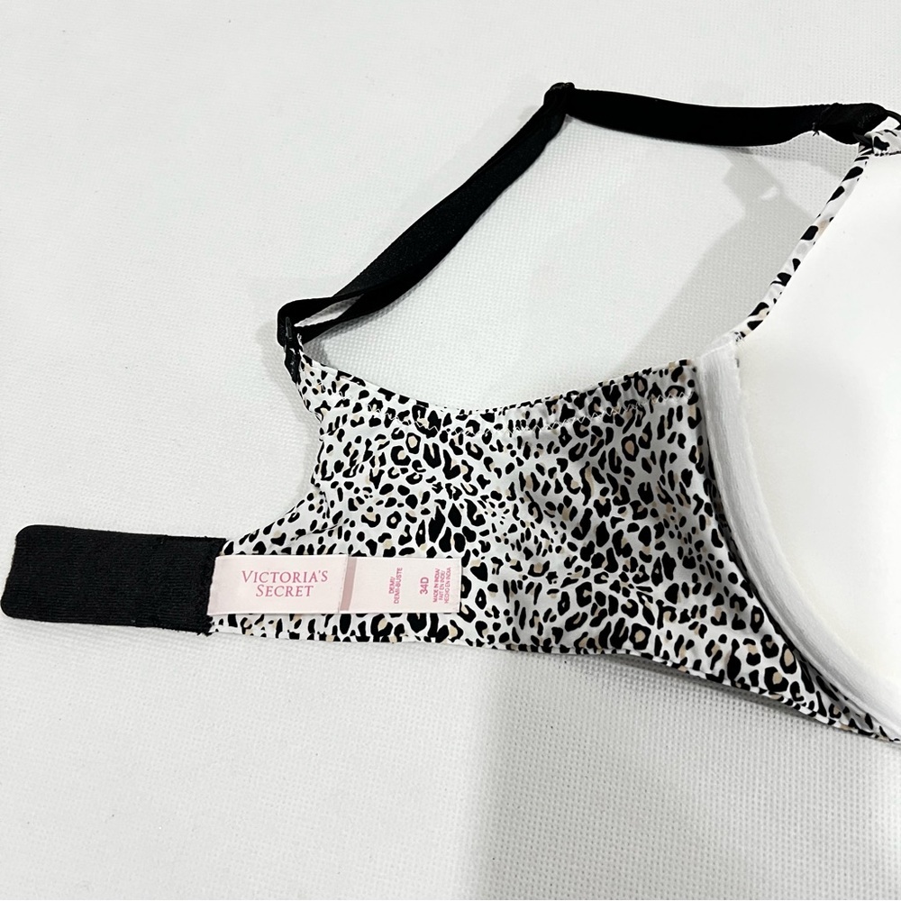 Victoria's Secret Black and White Leopard Print T-Shirt Bra - Picture 9 of 9
